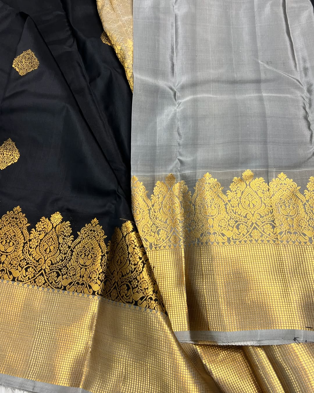 Beleaguer Black Soft Banarasi Silk Saree With Forbearance Blouse Piece - Image 3