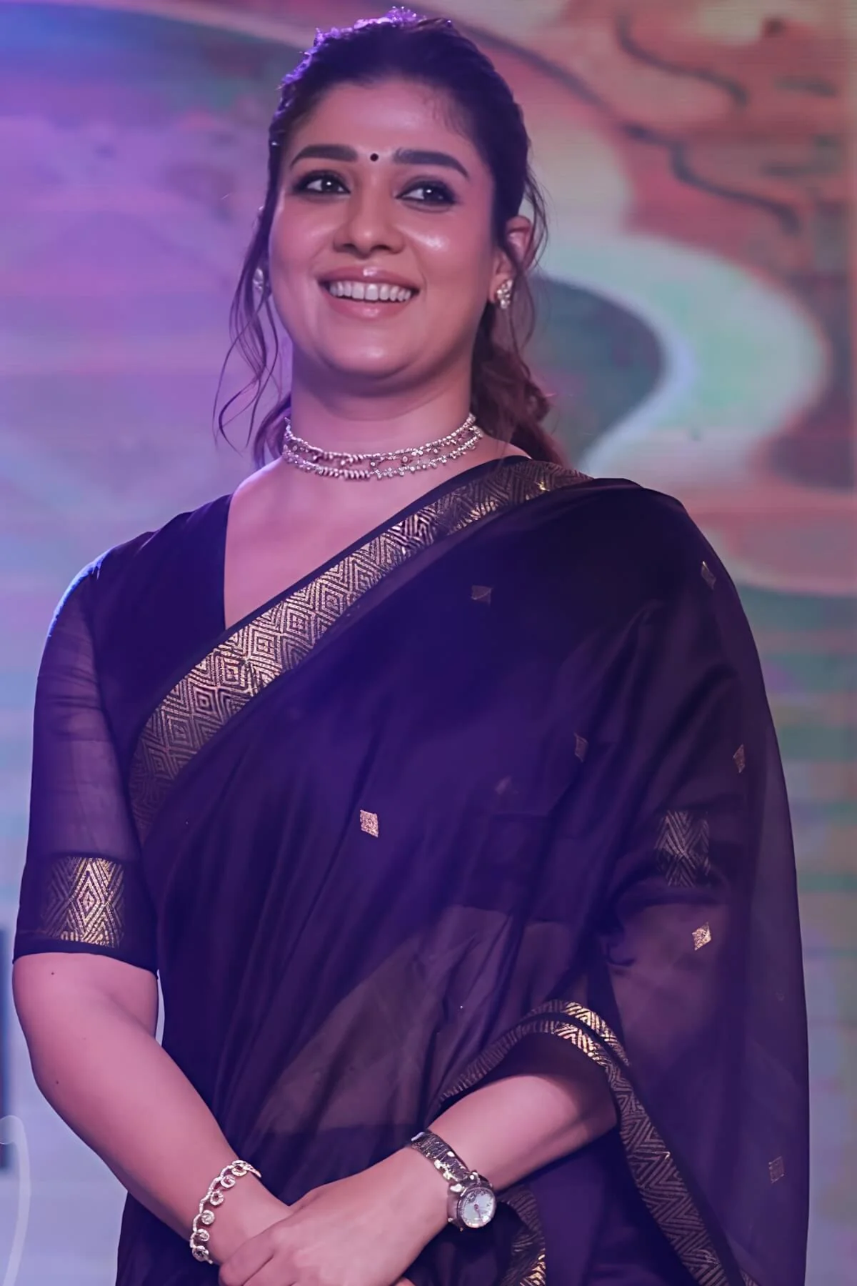 Bollywood Style Purple Cotton Silk Saree With Majestic Blouse Piece - Image 7