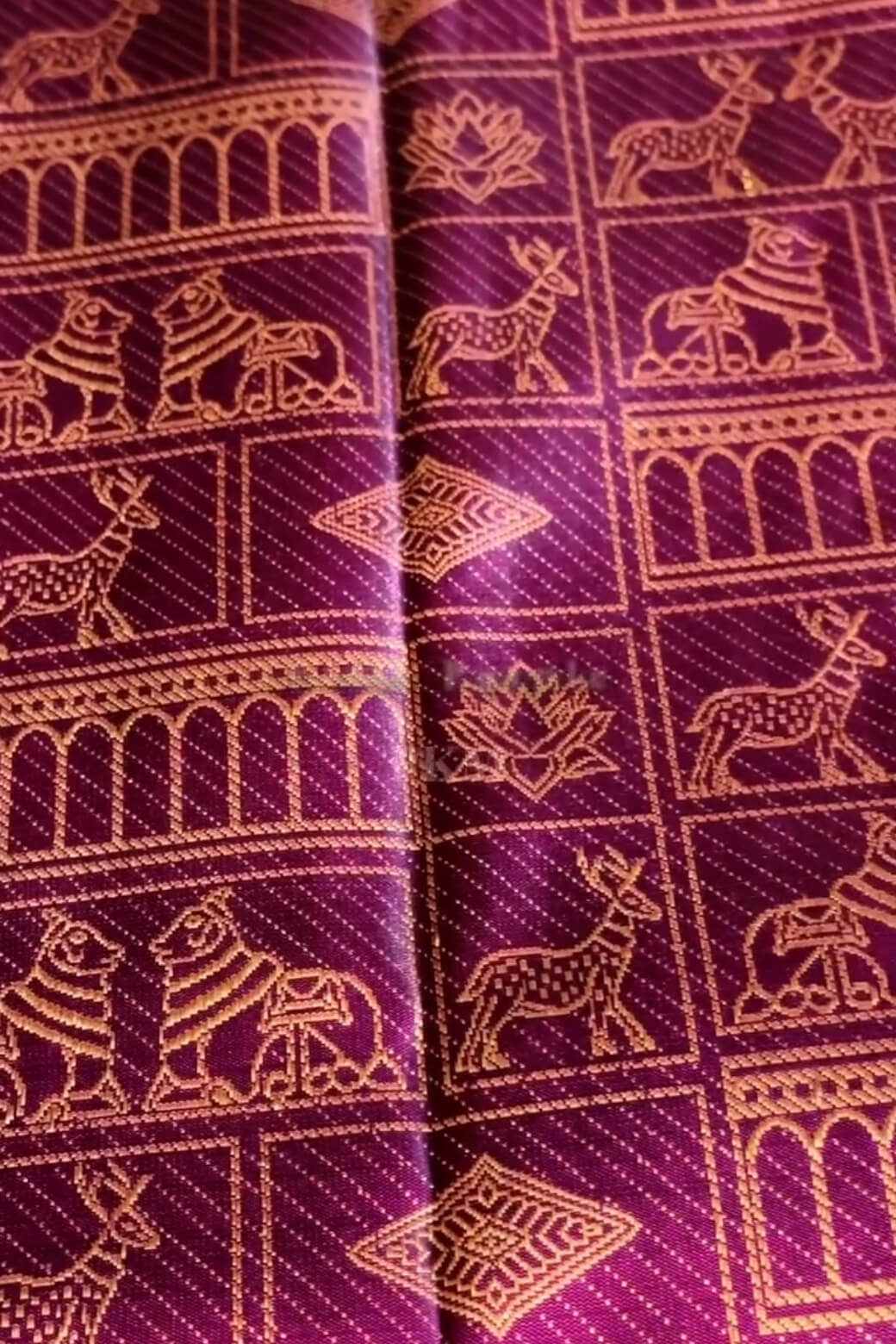 Demure Purple Soft Banarasi Silk Saree With Petrichor Blouse Piece - Image 5