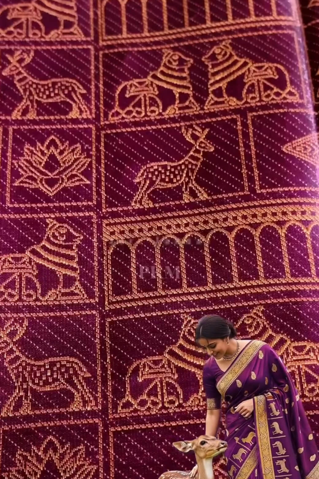 Demure Purple Soft Banarasi Silk Saree With Petrichor Blouse Piece - Image 6