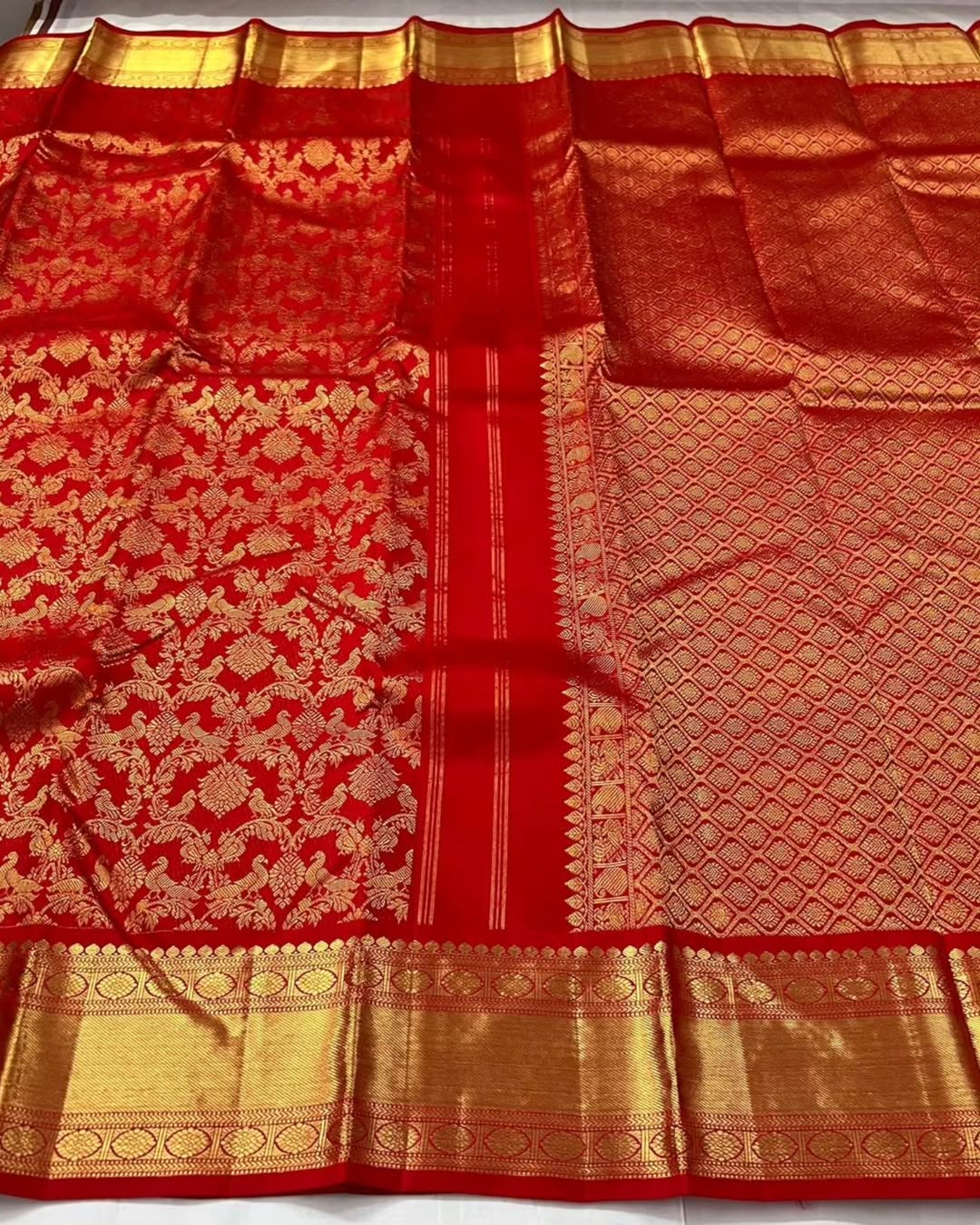 Divine Red Soft Banarasi Silk Saree With Trendy Blouse Piece - Image 6