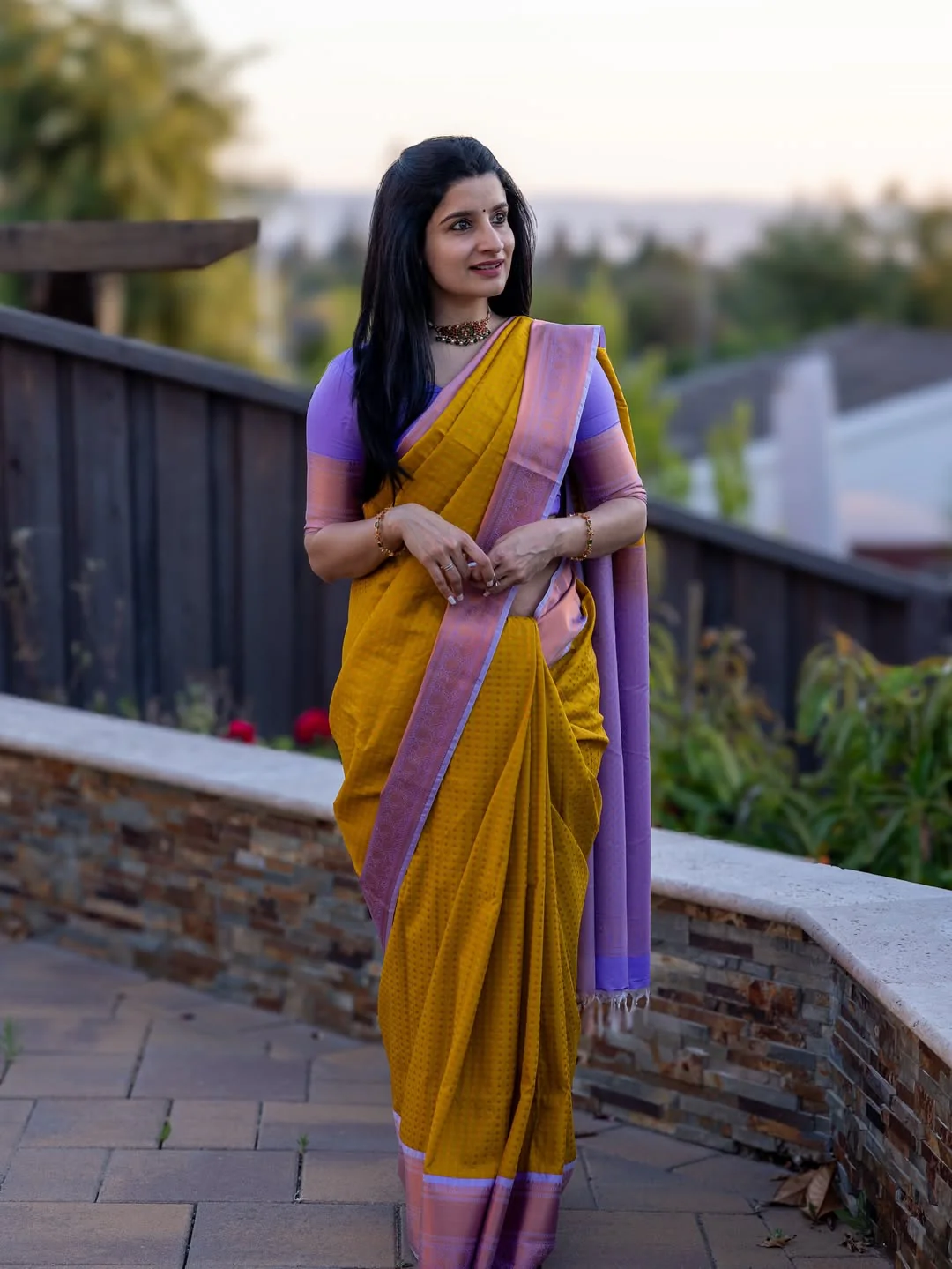 Felicitous Yellow Soft Silk Saree With Desiring Blouse Piece - Image 3
