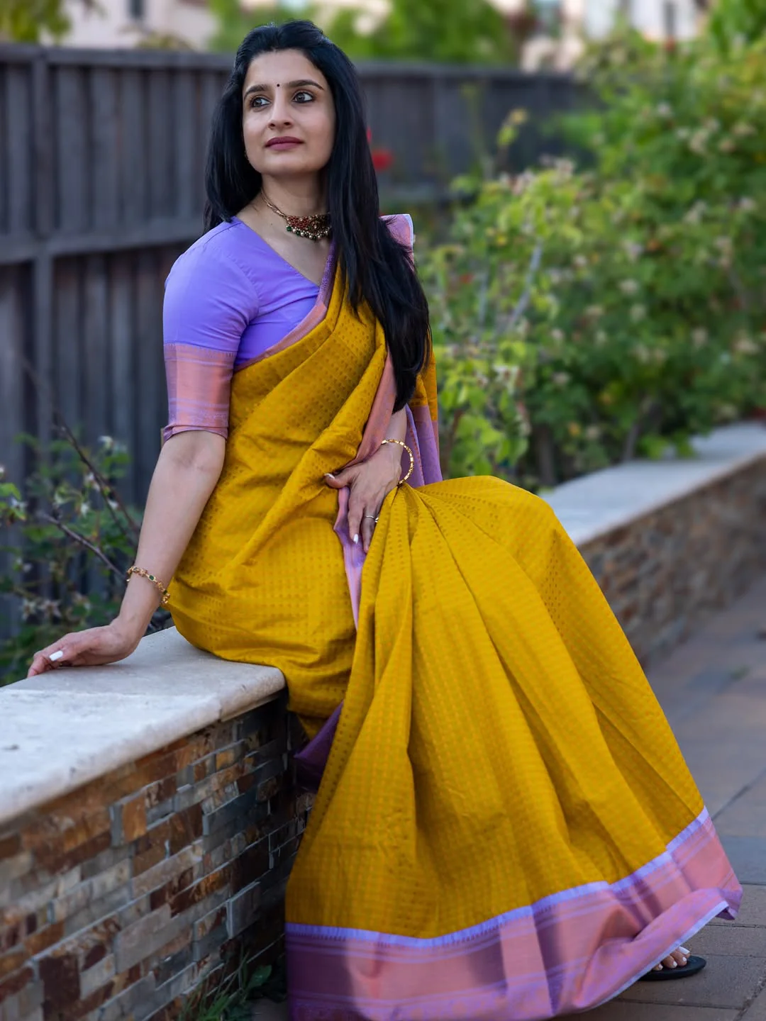 Felicitous Yellow Soft Silk Saree With Desiring Blouse Piece - Image 7