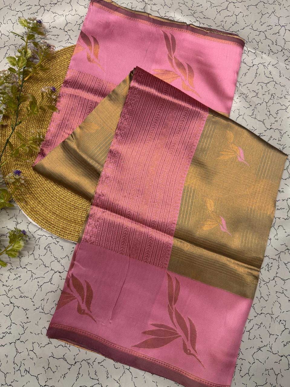 Glorious Beige Soft Banarasi Silk Saree With Pleasant Blouse Piece - Image 3