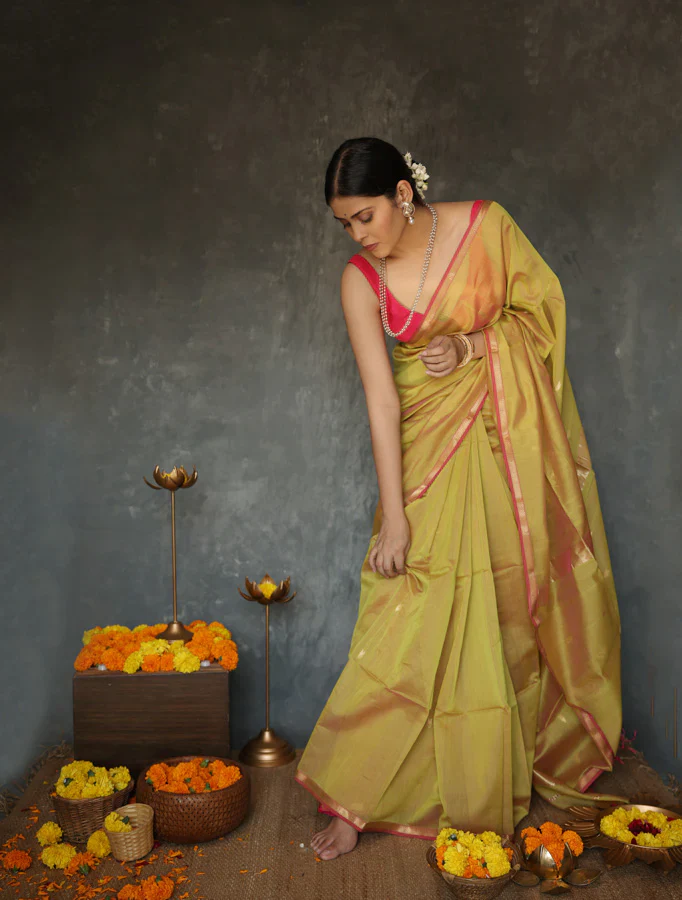 Magnificat Mustard Cotton Silk Saree With Exemplary Blouse Piece - Image 2