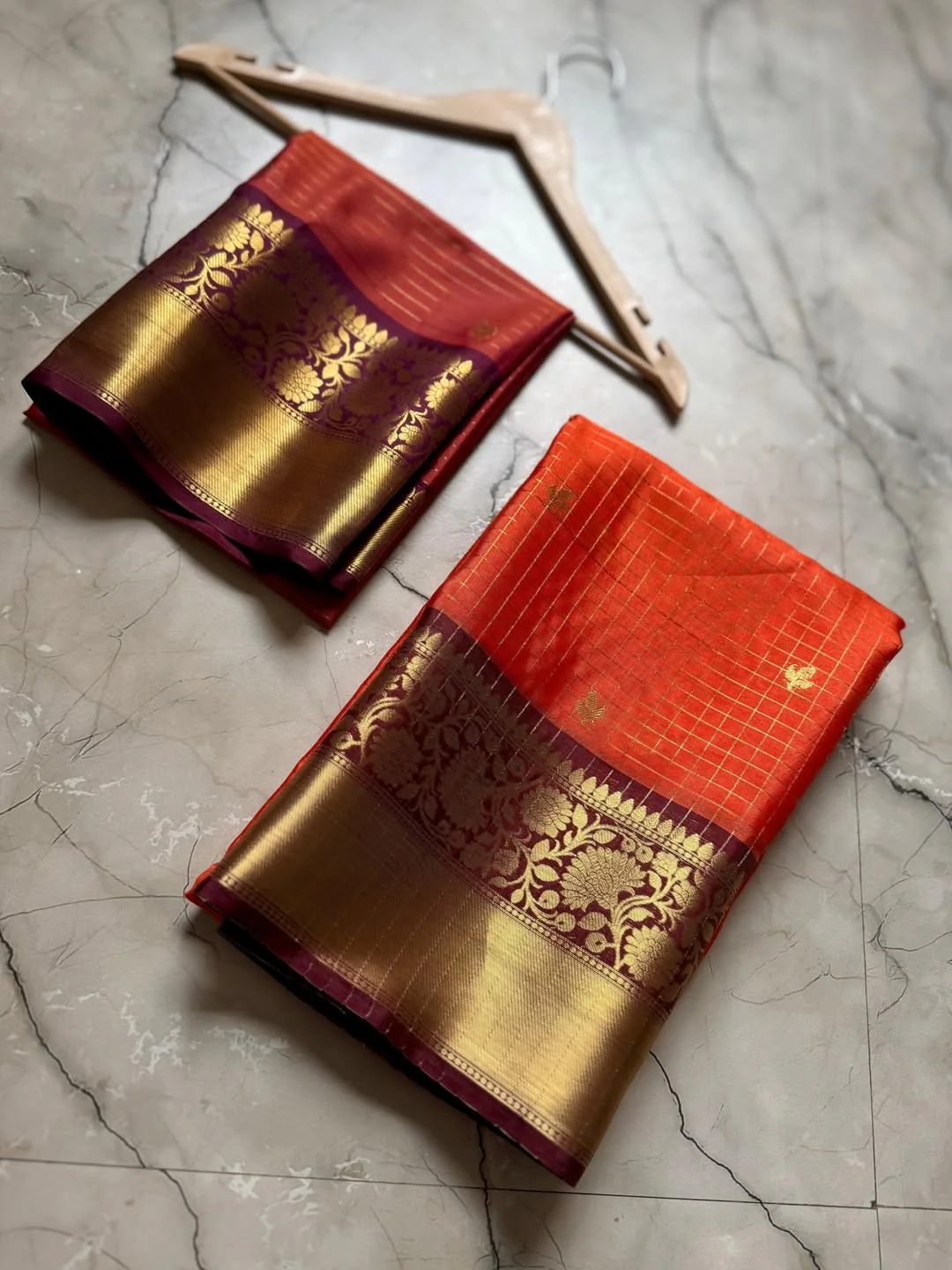 Magnificat Orange Soft Silk Saree With Precious Blouse Piece - Image 3
