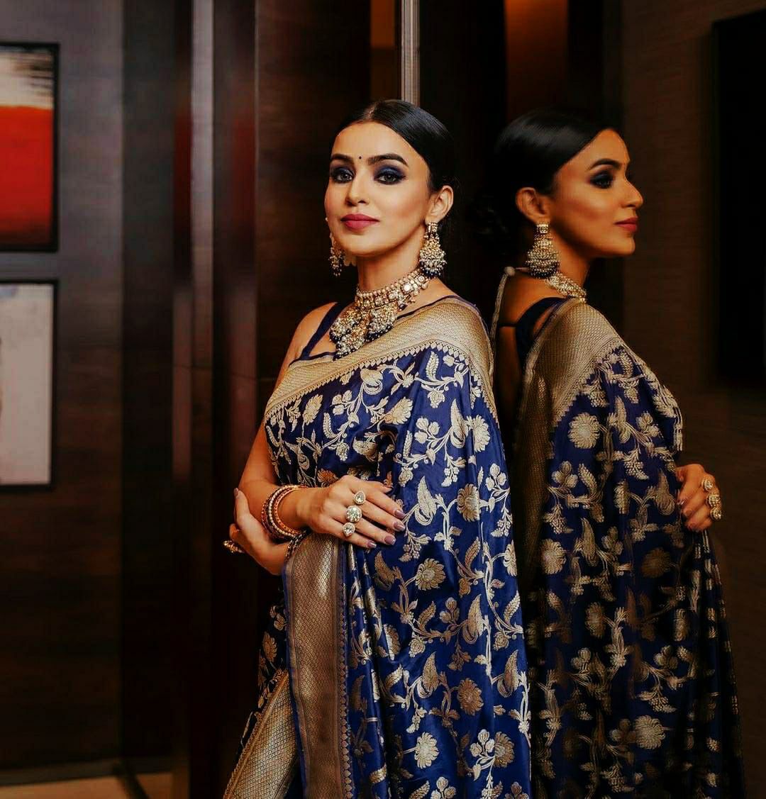 Radiant Blue Soft Banarasi Silk Saree With Girlish Blouse Piece - Image 3