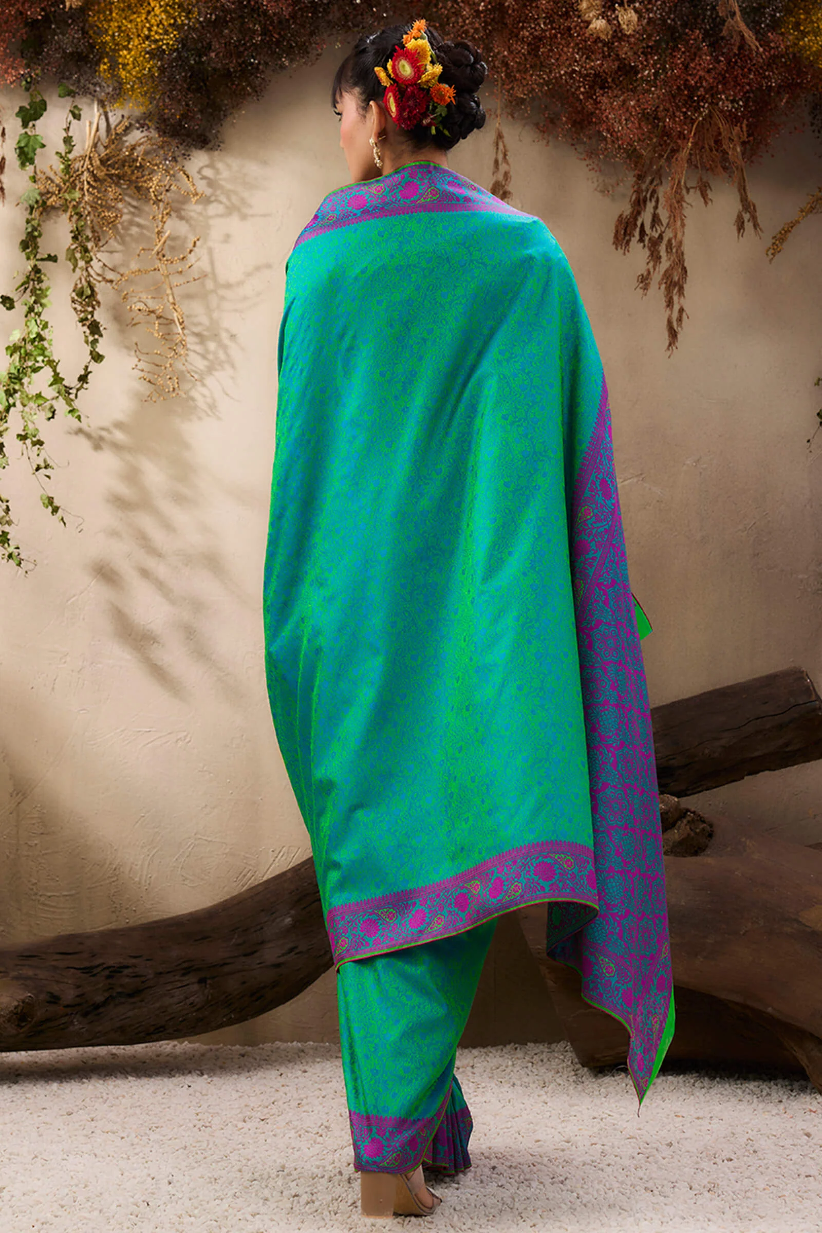 Scrupulous Sea Green Kanjivaram Silk Saree With Most Flattering Blouse Piece - Image 7