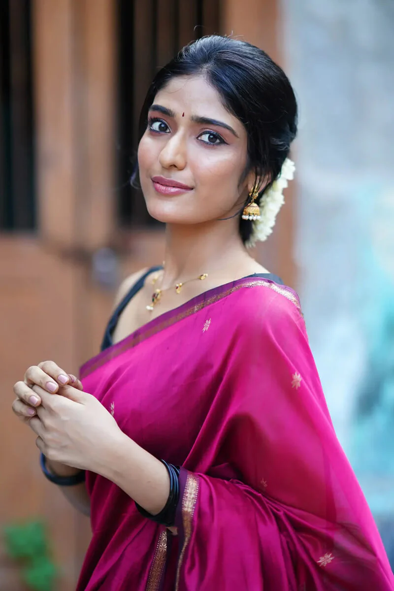 Smashing Dark Pink Cotton Silk Saree With Prodigal Blouse Piece - Image 4