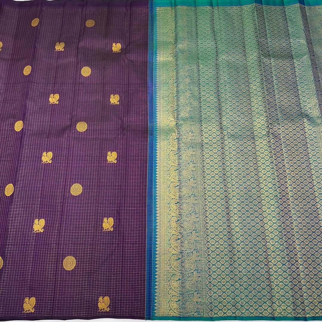 Tantalizing Purple Soft Silk Saree With Effulgent Blouse Piece - Image 5