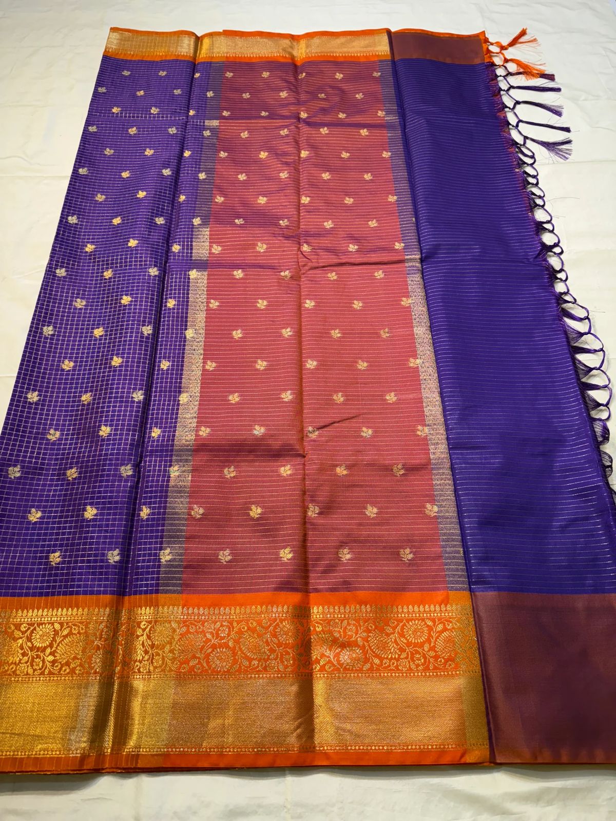 Vestigial Royal Blue Soft Silk Saree With Ebullience Blouse Piece - Image 4